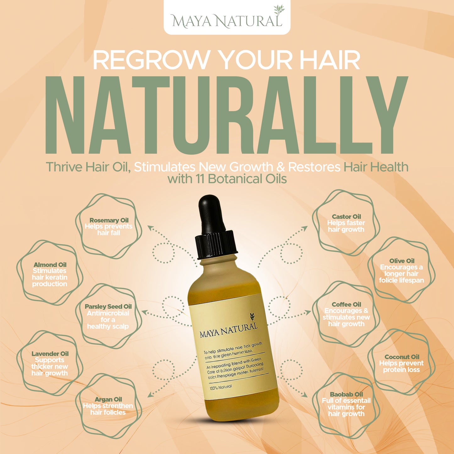 Maya Natural Elixir Mix Growth & Volume Oil